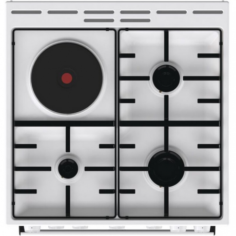 Gorenje GK6B43WD Κουζίνα 71lt με Εστίες Φυσικού Αερίου & Ρεύματος Π60εκ. Λευκή 034076101